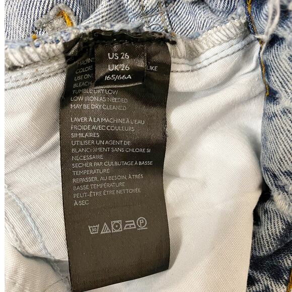 BDG Urban Outfitters High Waisted Distressed Straight Raw‎ Frayed Hem Jeans - 26 - Picture 4 of 13